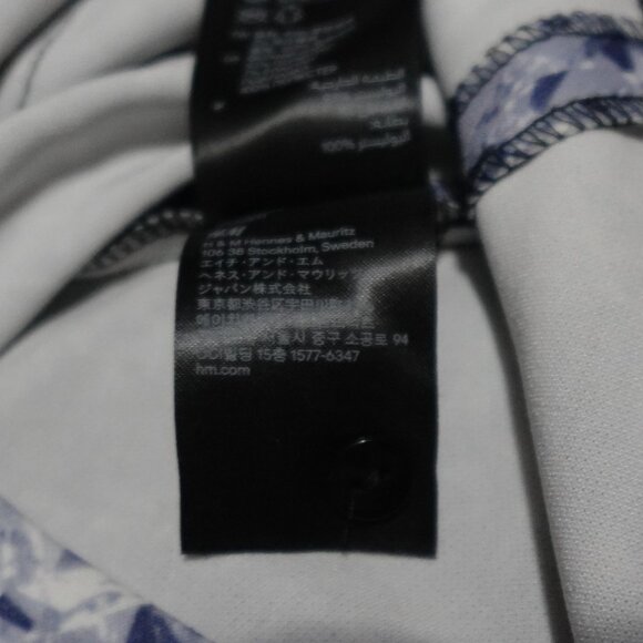 H&M Sheath Dress Women's Size 12 Black White Sleeveless Knee Length Open Back - Picture 4 of 9